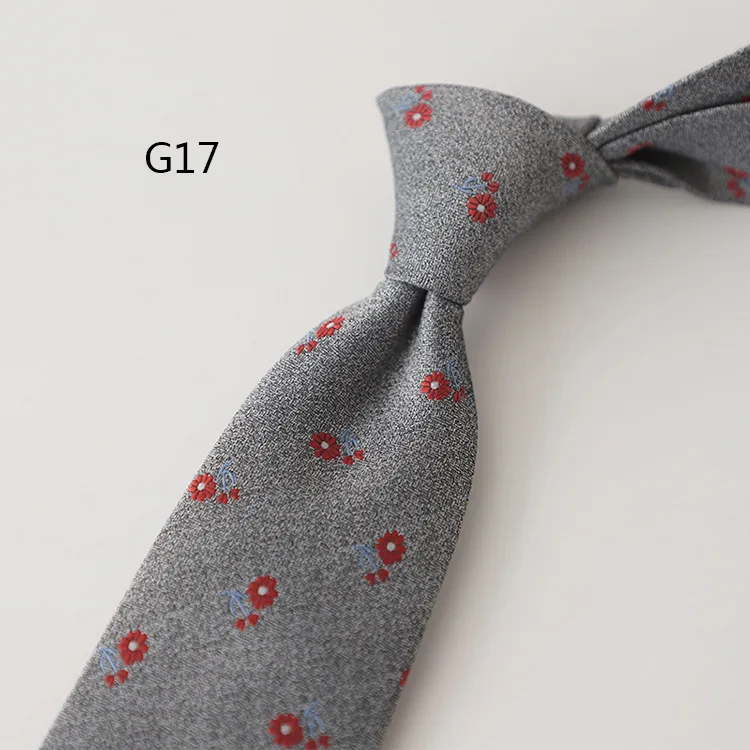 7CM Korean Flower Necktie For Men Wine Red Navy Green Neck Ties Luxury Silk Tie Wedding Groom Suit Shirt Accessories Cravat Gift