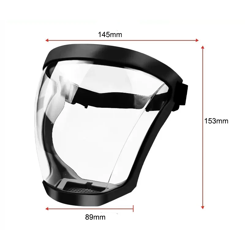 Full Face Shield Transparent Safety Mask Work Protection With Filthers Oil-splash Proof Eye Facial Anti-fog Head Cover Glasses face protector