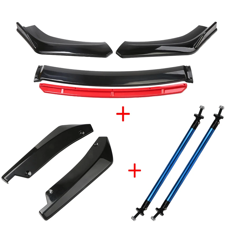 Universal Car Rear Lip Wrap Angle Splitters Car Front Bumper Lip Spoiler Splitter Rod Splitter