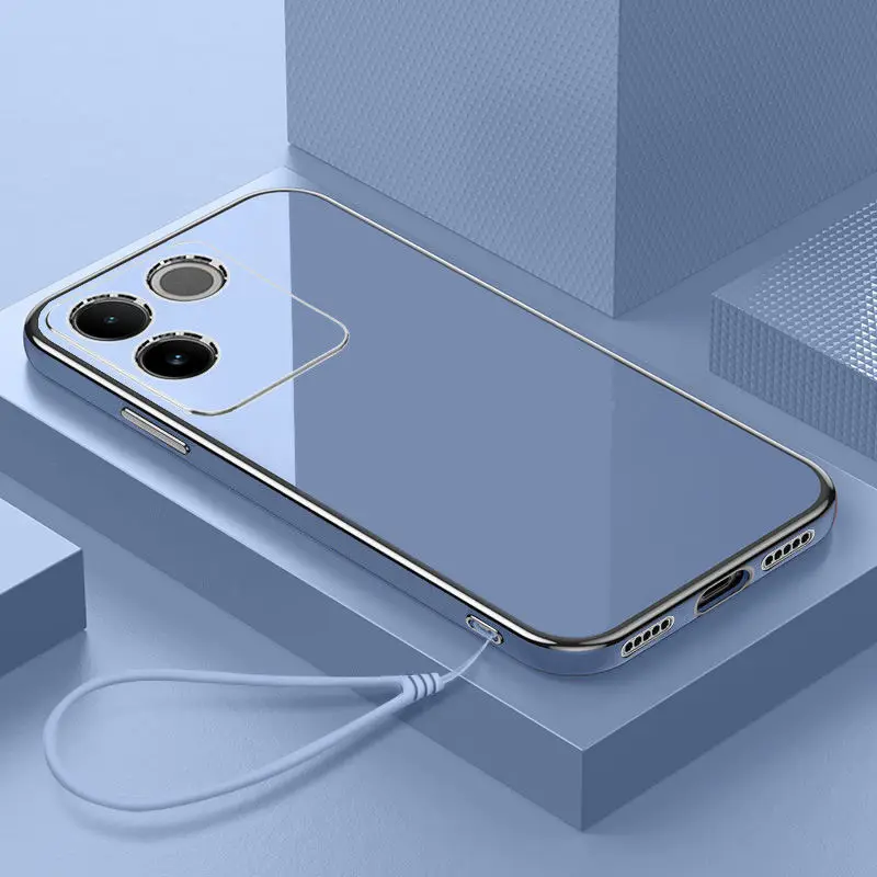 Luxury Square Plating Shockproof Back Cover