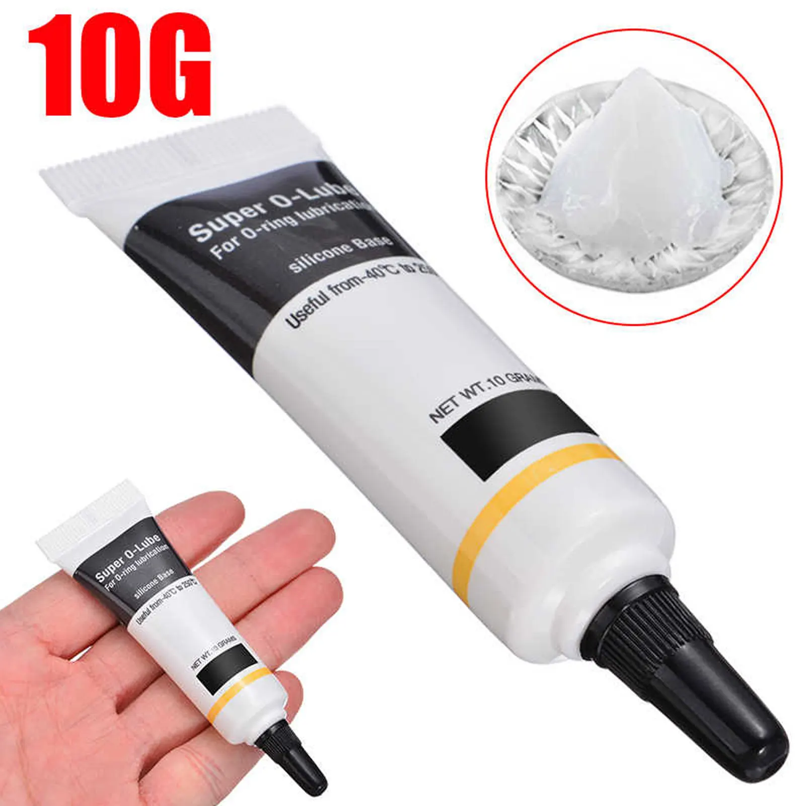 10g Silicone Lubricant Grease Tube Non-Toxic Premium Performance Lubricant For Valves Faucet Repairing silicone grease lubricant silicone grease grease lubricant