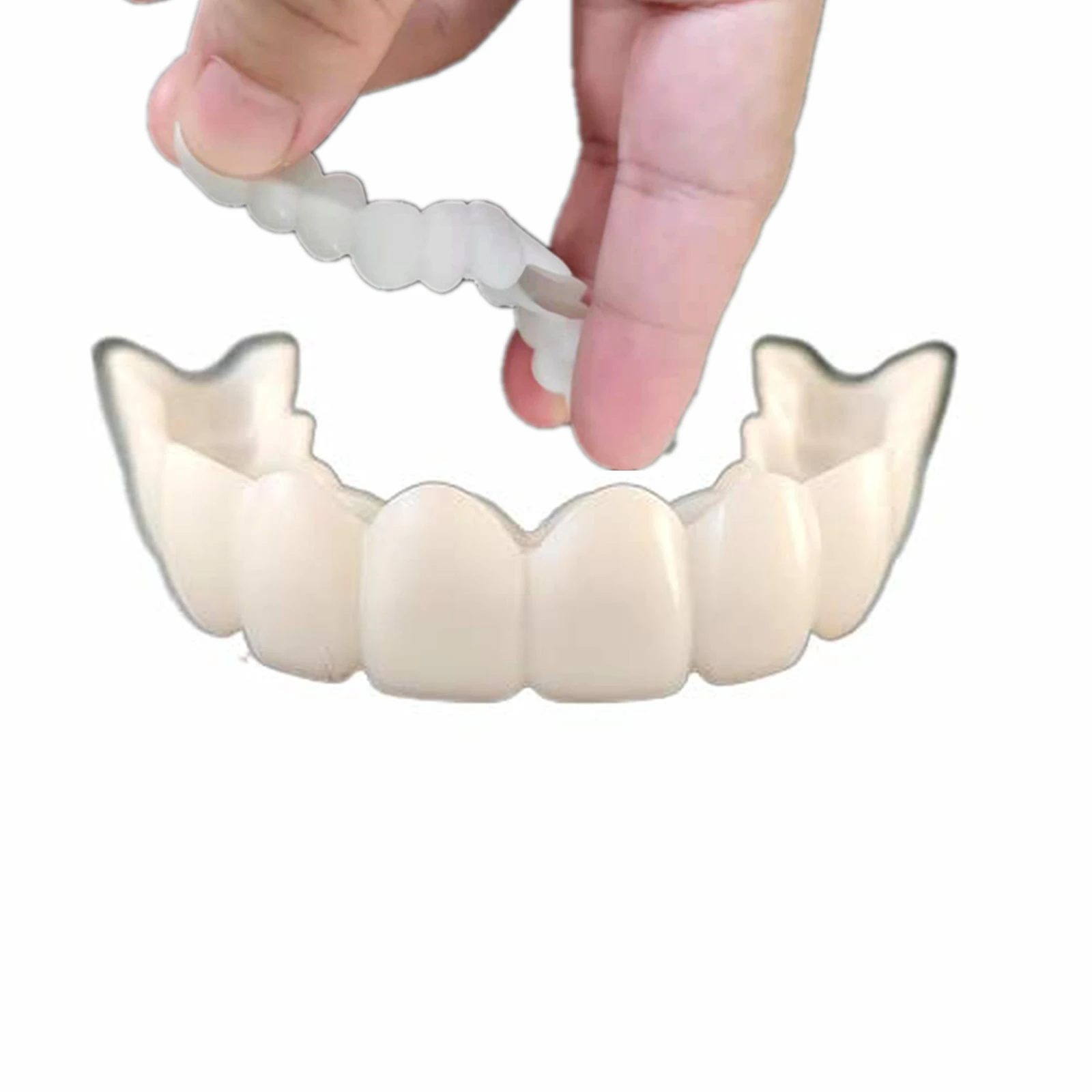 Soft Silicone Gel Dental Oral Upper Lower Fake False Teeth Cover Smile