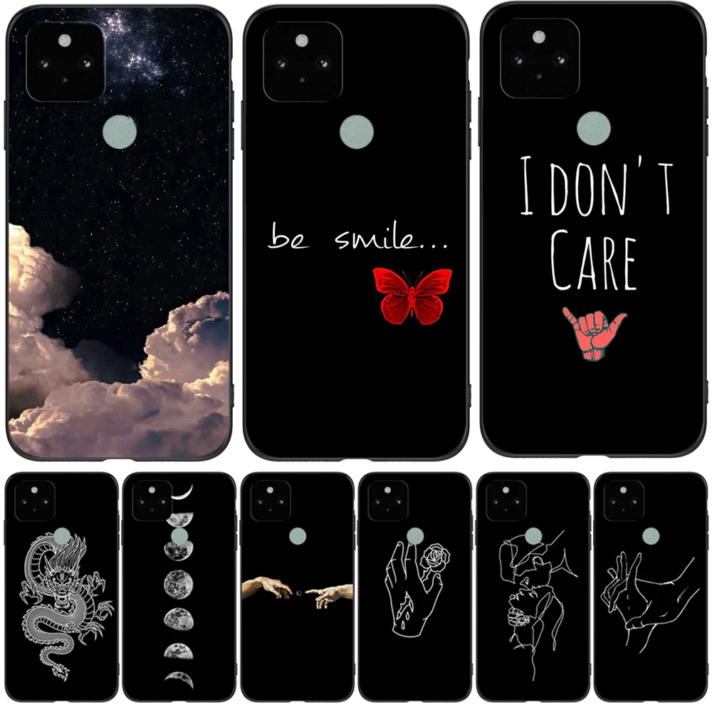 Per Google Pixel 5 Custodia Per Google Pixel 5A 5G Custodia Su Pixel 5 Xl 5G 4G Custodia Pixel5 A 5Xl Custodia In Tpu Nero Bianco Nero