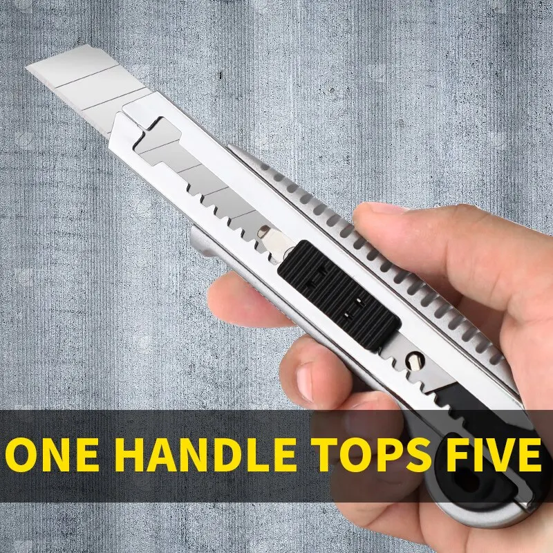 Art Knife All Steel Thickened Large All Stainless Steel Wallpaper Industrial Grade Tool Holder