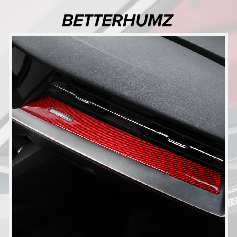 For Audi A3 8Y S3 2021-2025 Carbon Fiber Auto Center Console Dashboard Co-pilot Instrument Sticker Trim Car Interior Accessories