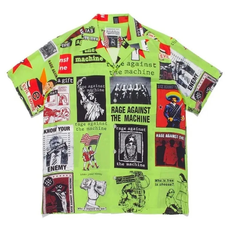 Wacko Maria Poster Pattern Loose Print Rage Against The Machine