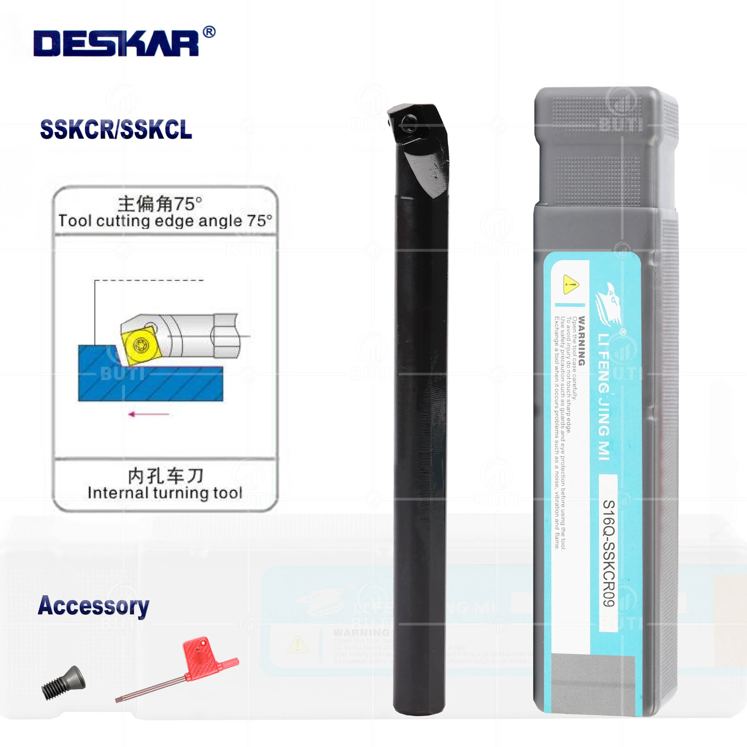 DESKAR 100% Original SSKCR SSKCL Lathe Turning Tools S12M S16Q SSKCR09 SSKCL09 Internal Turning Rod Carbide Inserts SCMT/SCGT09 s08k stfcr11 s12m stfcr11 s16q stfcr11 s25s stfcr11 internal turning tool holder tcmt11 inserts lathe bar cnc cutting tools set