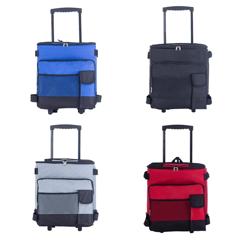Trolley Ice Bag Tugboat Takeaway Waterproof Incubator Refrigerated Stall Large Capacity Camping Outdoor Picnic Bag