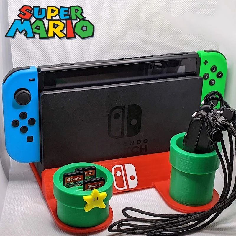 Super Mario Bros Switch Storage Bracket Anime Nintendo Switch Ns Oled Game Card Storage Box Cute Switch Accessori Per Console Di Gioco
