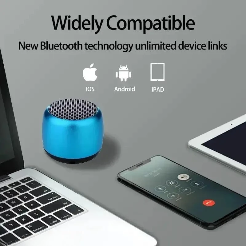 Bluetooth M1 Portable Speaker Music Stereo Surround Mini USB Outdoor Subwoofer Speaker Audio Player Speaker Microphone 3