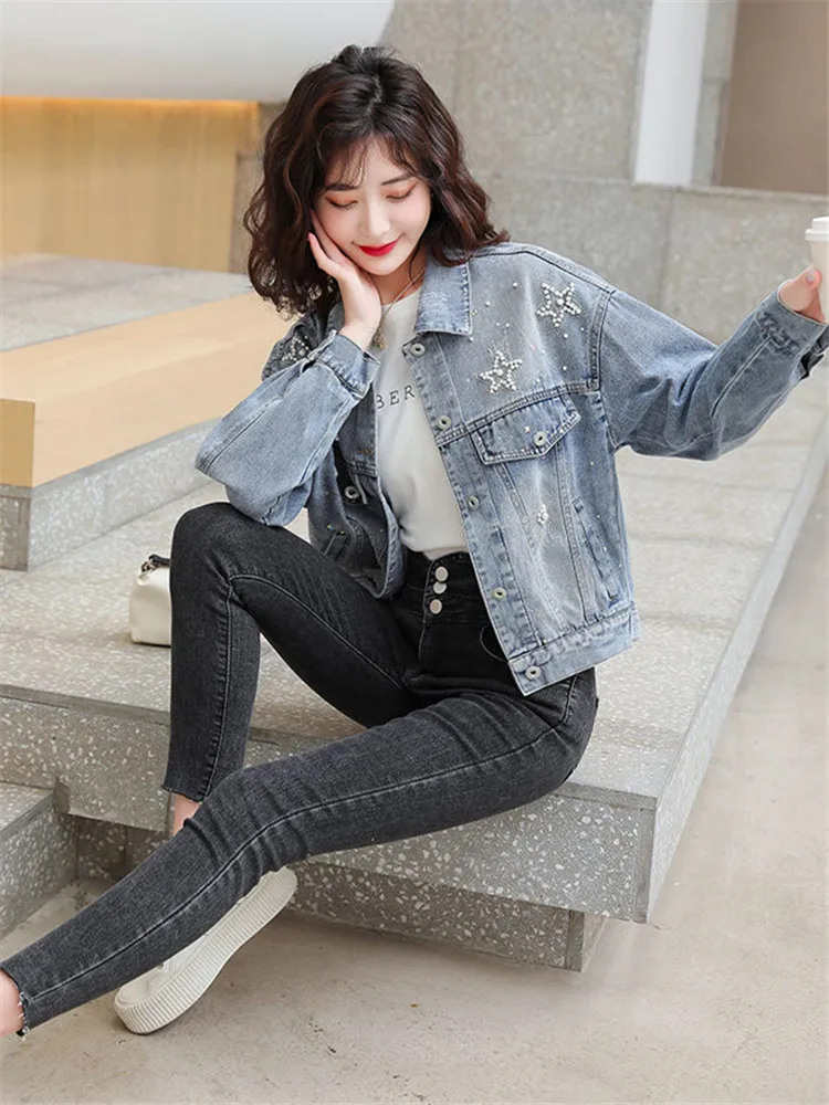 Gbyxty Fashion Diamond Beaded Crown Denim Suit Women Long Puff Sleeve  Tassel Denim Jacket And Jeans 2 Piece Set Outfit Zl1070 - Pant Sets -  AliExpress