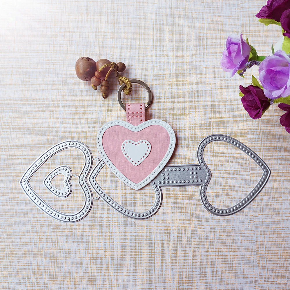 

New Keychain, Keychain Photo Frame cutting dies scrapbook decoration embossed photo album decoration card making DIY crafts