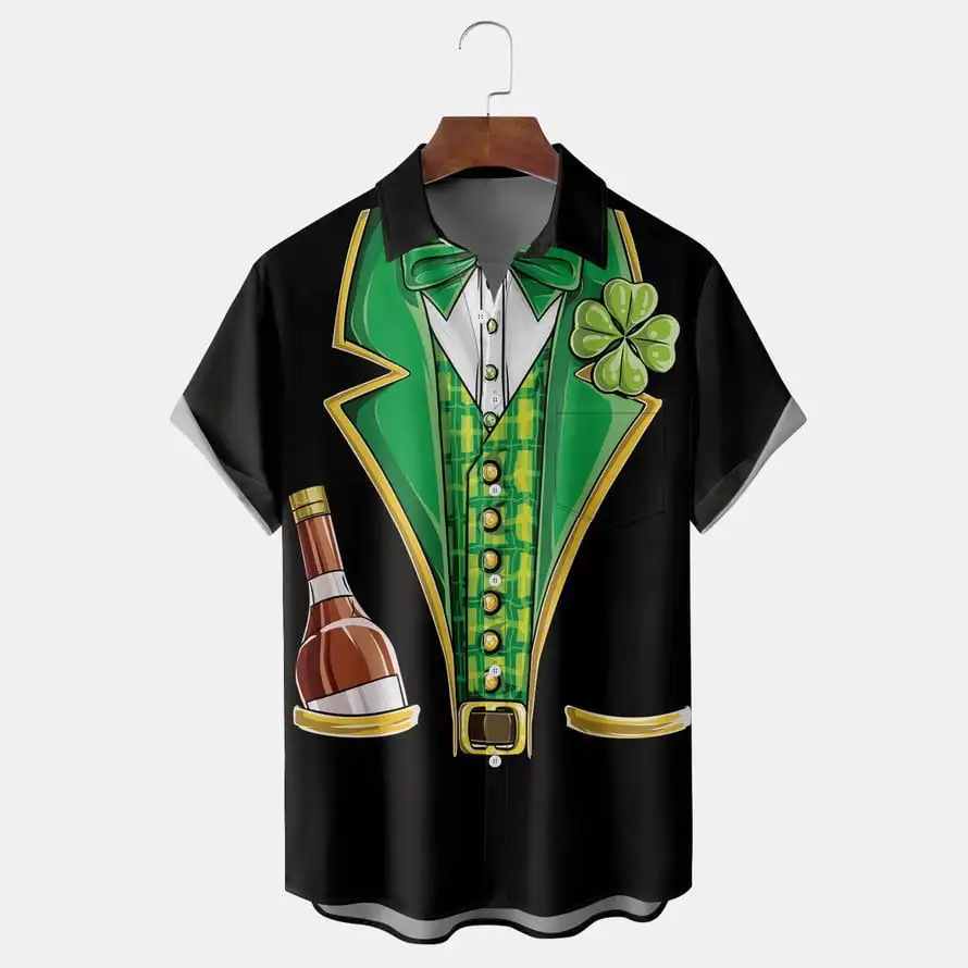 

St. Patrick's Day Shirt men-s-top Q8
