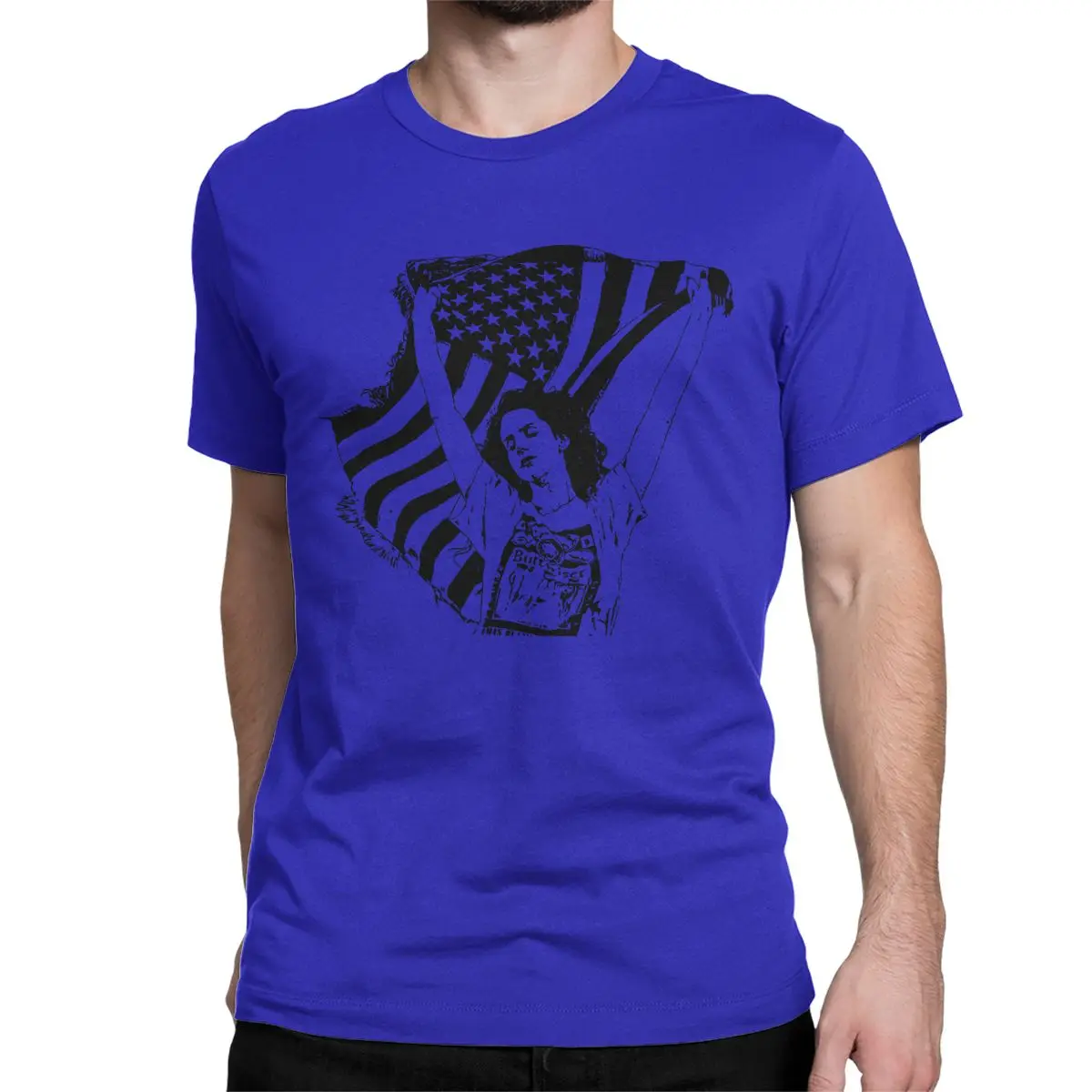 thumbnail image 1 of Camisetas vintage para hombre y mujer, cuello redondo, algodón puro, estilo años 90, manga corta, ropa estampada., 1 of 7
