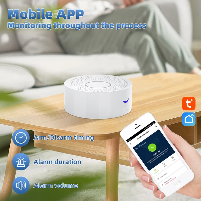 Wireless WiFi Smart Home Automation Security Alarm System With Door Sensor Motion Sensor Smart Life App Burglar Alarm Siren 3