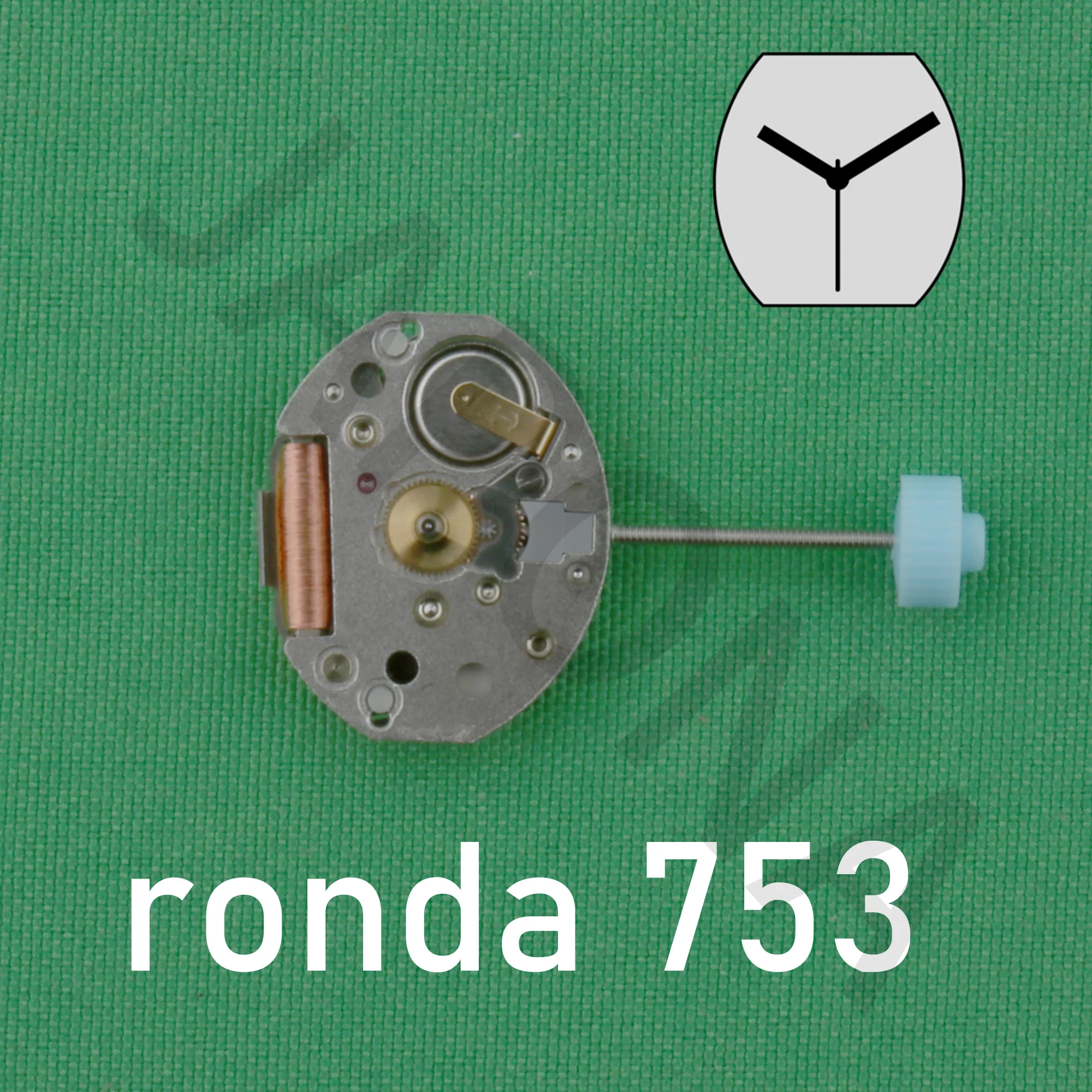 

753 серебристый механизм ronda 753, 3 стрелки, кварцевые аксессуары для перемещения, запасные части, часы
