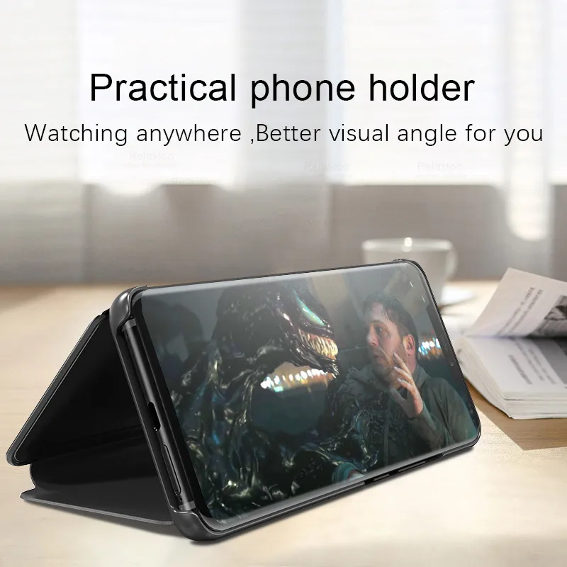 Smart Mirror Magnetic Flip Leather Cover for Samsung Galaxy S23 FE S 23 23FE S23FE 5G Case Book Stand Shell Coques 6.4 inches ﻿ 3