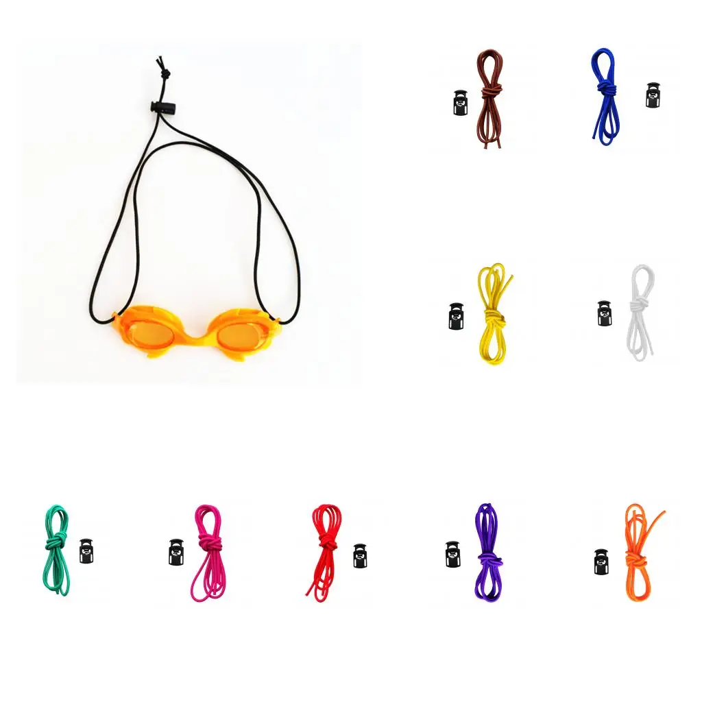 45" Elastic Rubber Swimming Goggles Swim Glasses Eyewear / Scuba Dive Mask Strap Lanyard Replacement Accessories - Choose Color 2