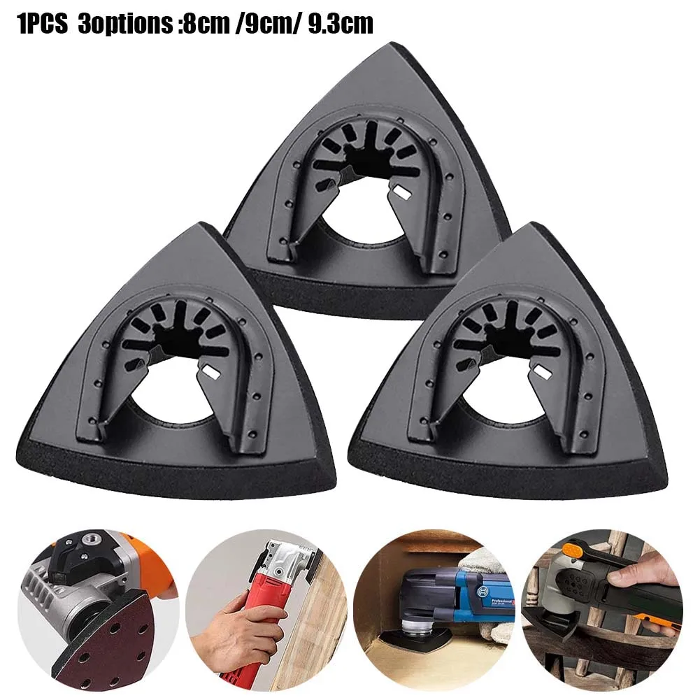 1 3 4Pc 80mm 90mm 93mm Triangular Sanding Pad Hook Loop Sandpaper Quick Release Oscillating Power Tools For Polishing Wood Metal