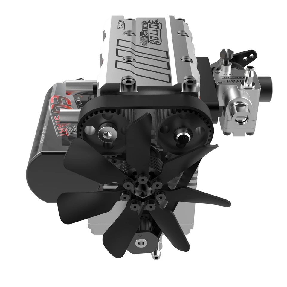 Toyan FS-L200acトヨタエンジン、 Toyan OTTO Motor FS-L200AC DIY 4 Stroke 2 Cylinder RC Nitro Engine