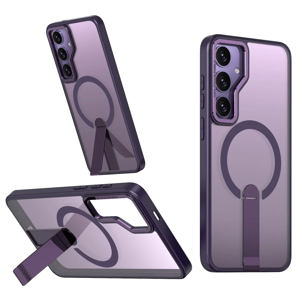 Luxury Wireless Magnetic Charging Stand Case with Clear Cover Holder
