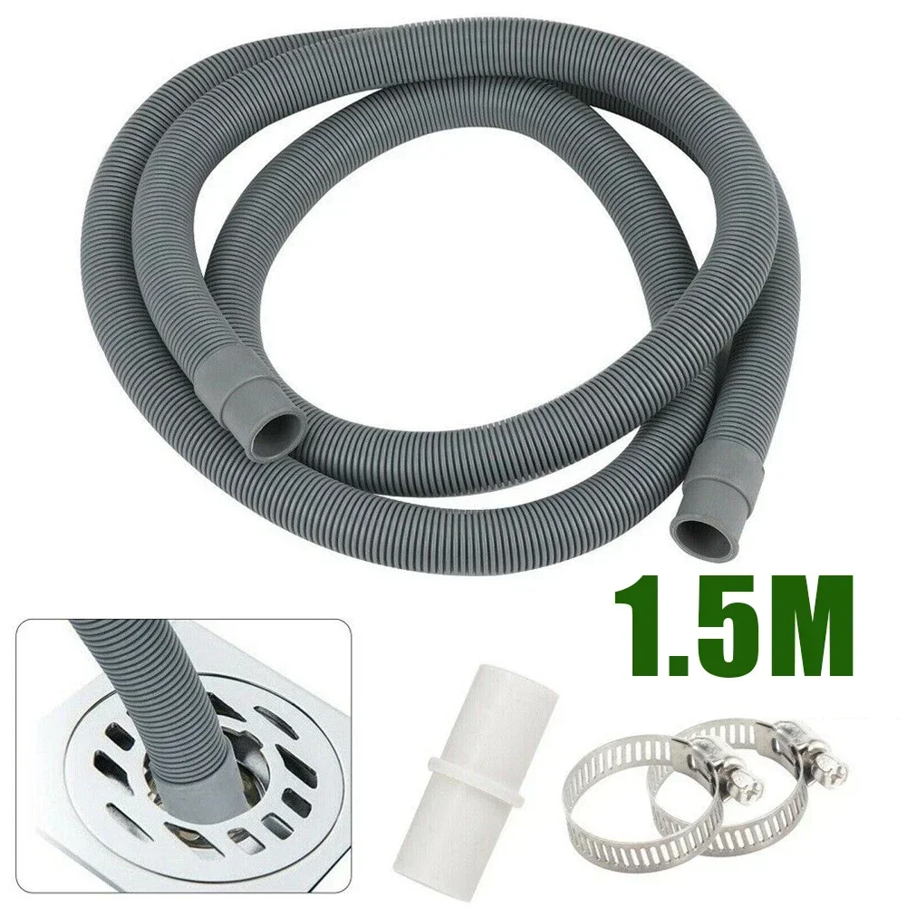 Afvoerslang voor wasmachines, afvalwaterslang, verlenging, 2 m x 20 mm, wasmachineslang, universele afvoerslang, verlengset voor wasmachine, vaatwasser, droger, 20 mm (2 m Afvoerslang voor wasmachines, afvalwaterslang, verlenging, 2 m x 20 mm, wasmachineslang, universele afvoerslang, verlengset voor wasmachine, vaatwasser, droger, 20 mm (2 m