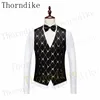 Thorndike 2022 Men's Suit Fashion Formal Business Slim Fit 3-Pieces Blazers  Men's Tuxedo Wedding Men Suits Groom Suit 4