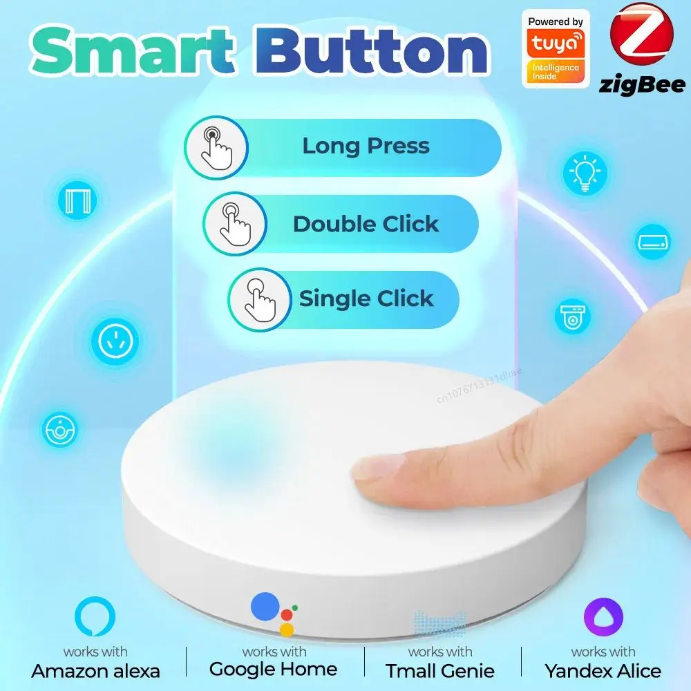 Smart switch Tuya ZigBee Wireless Remote One Key Controller Multi-scene Linkage Google Alexa Voice Assistant