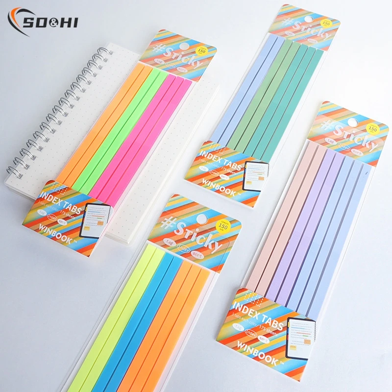 

75Pages Multicolour Stickers Transparent Book Markers Message Post Index Posted Stationery Tabs Memo Pad School Office Supplies