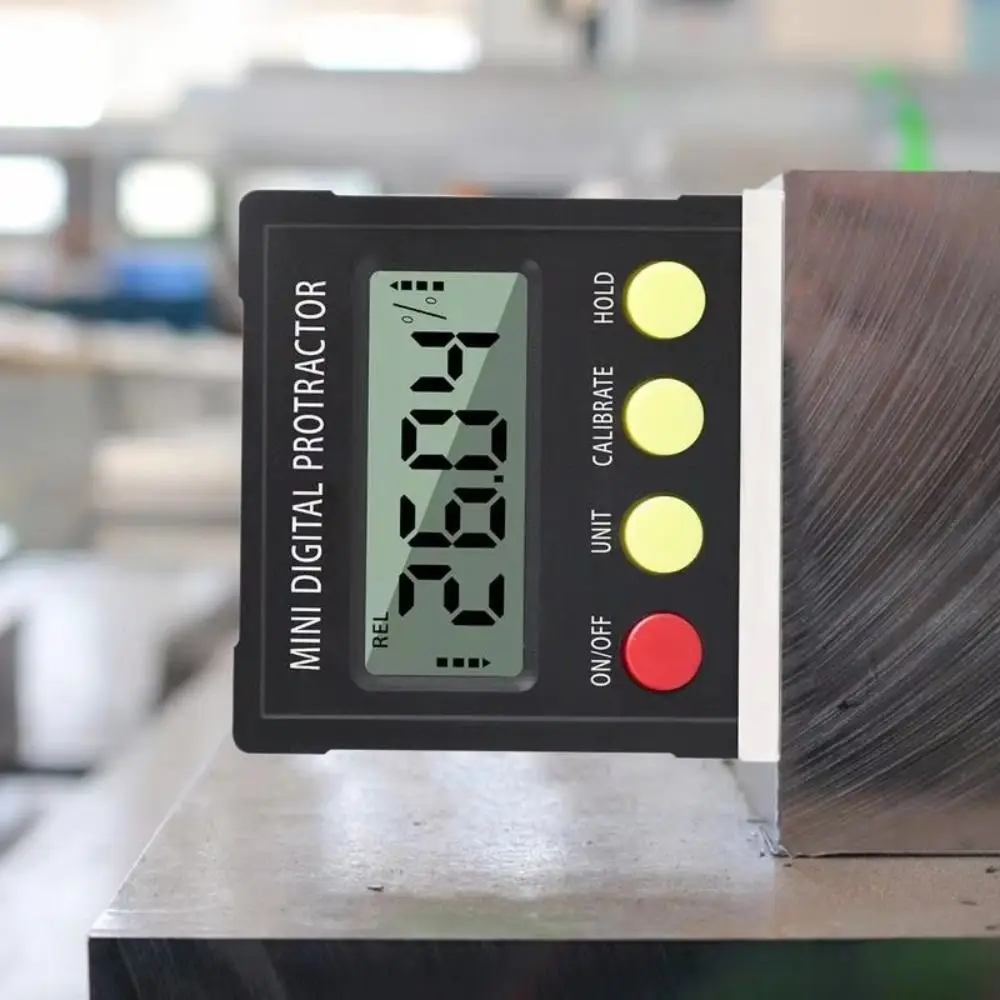전자 디지털 각도계 경사 측정기 360도 °   각도 게이지 자석 레벨 미터 기울기 각도 박스