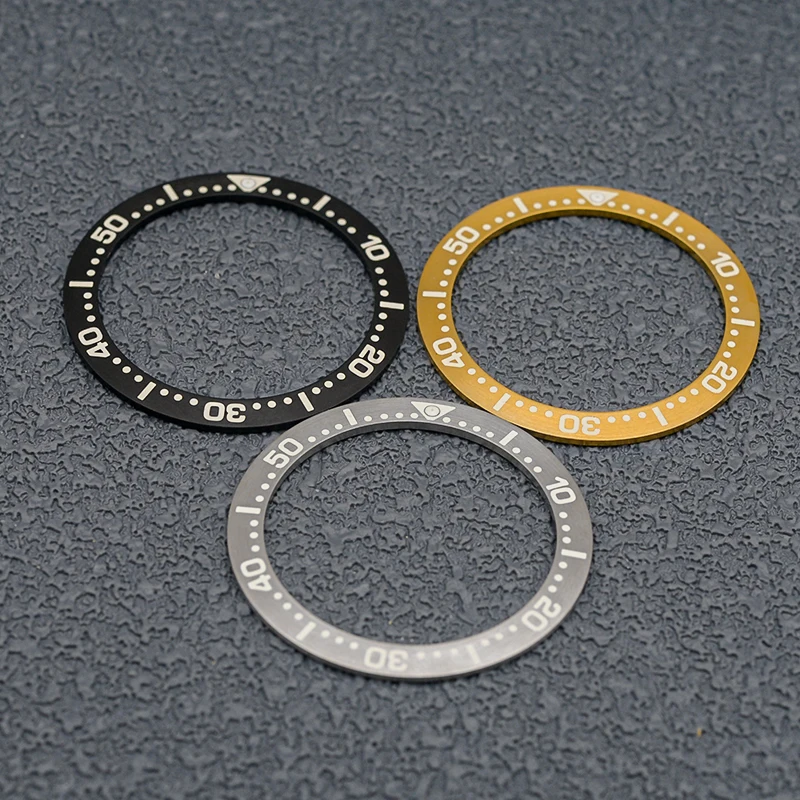 Mod 38*31.5mm C3 Green Luminous Flat Stainless Steel SPB Bezel Insert Ring Fits for SPB Men Diving Watch Case Replace Part