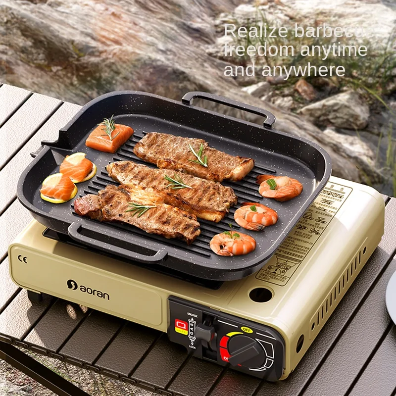1 Outdoor Stove, Khaki Card Stove, Camping Card Portable Suitable For Outdoor Camping Garden Kitchen