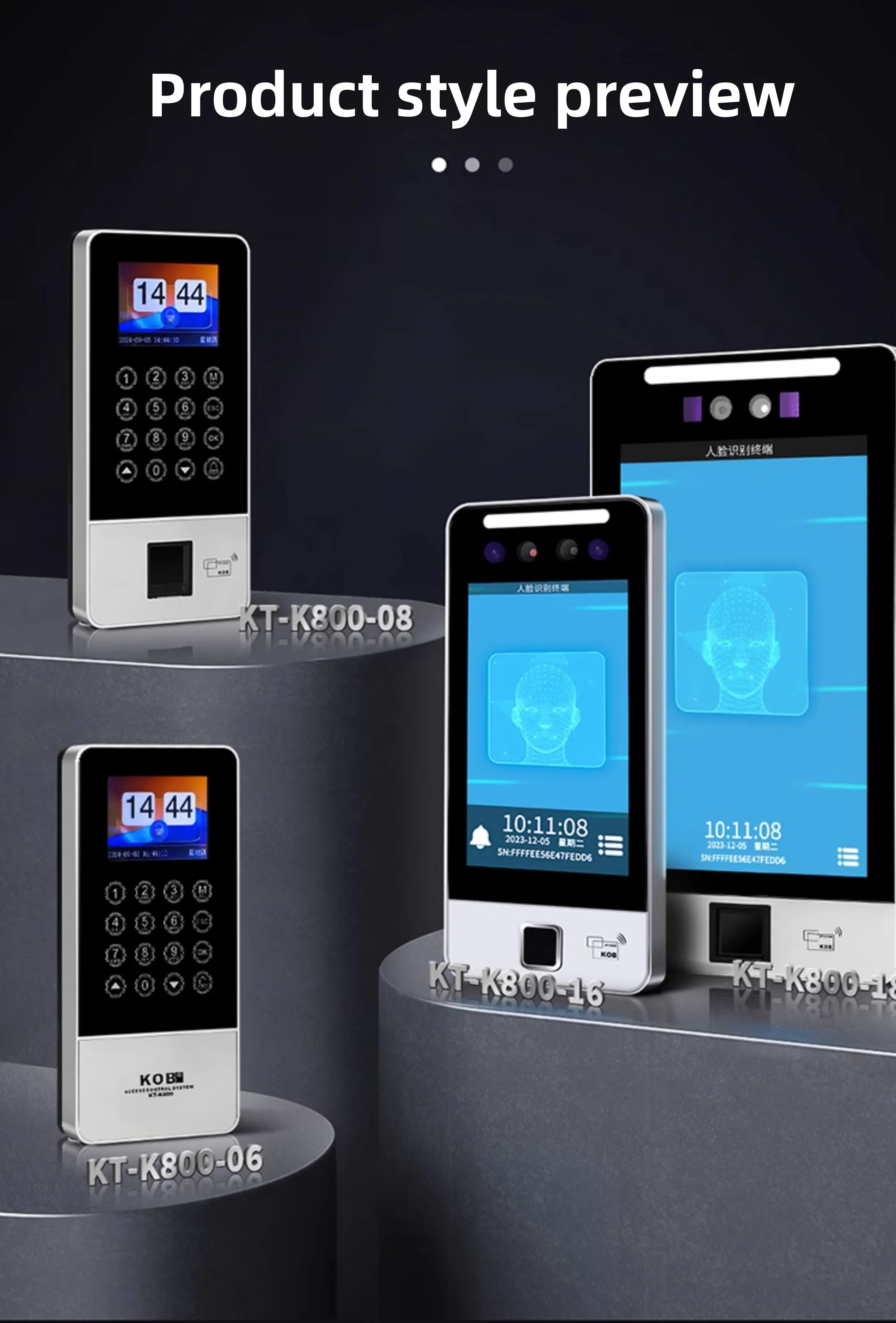 dynamic facial recognition access control system all-in-one machine 5-inch acces