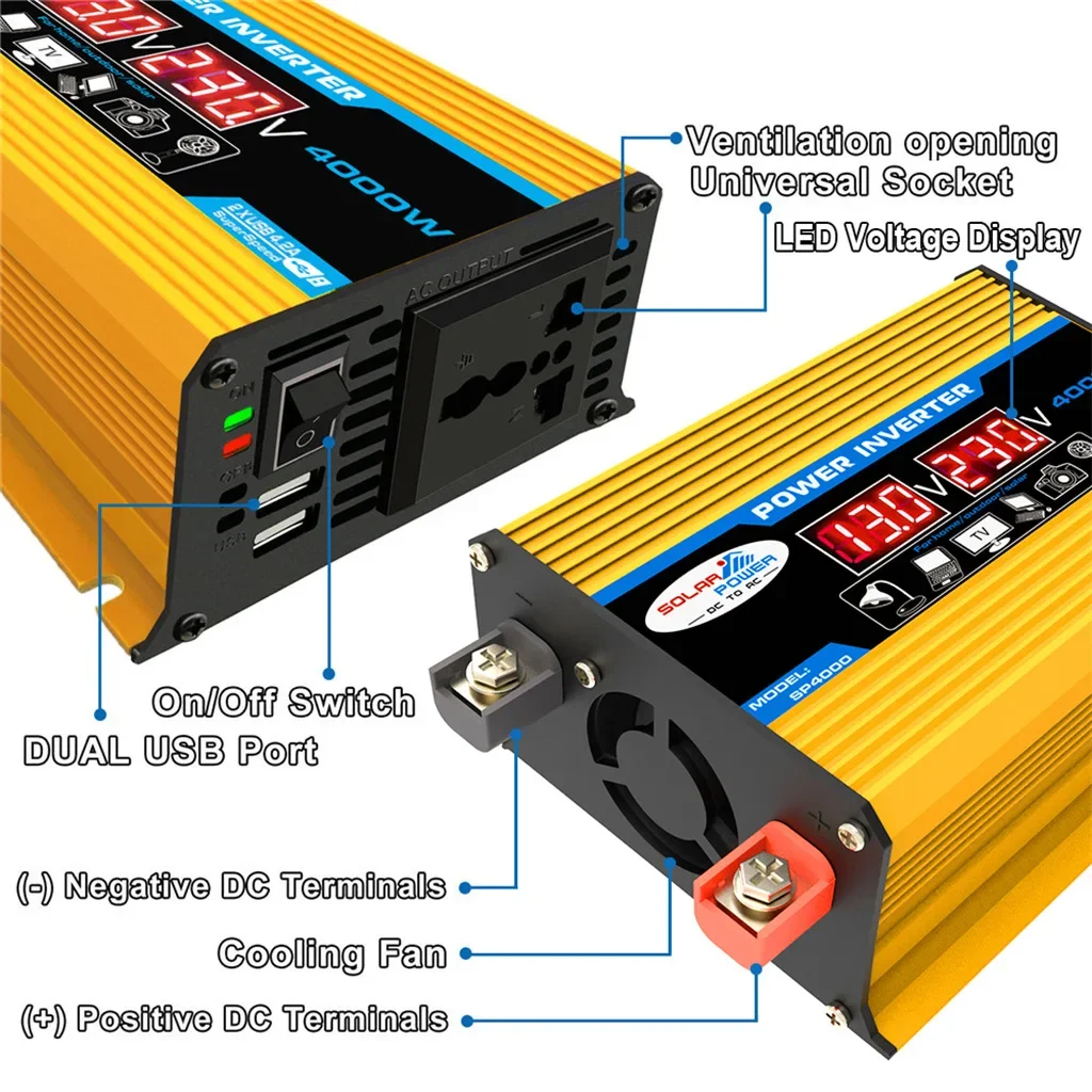 6000W 태양 전지 패널 인버터 키트 솔라 컨트롤러 Waterpfoof 캠핑 태양 광 발전 110V-220V 생성 지능형 충전 보드