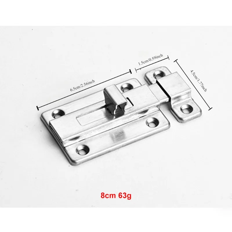 1PCS Stainless Steel Double-ended Door Bolts Sliding Lock Barrel Bolt Latch Safety Hardware door latch door lock cylinder