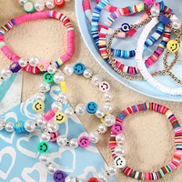 DIY bracelet kit clay beads set Rubber Bands Bracelet Making Kit Creative Jewelry Set Ideal Gift for Little Crafters Vibrant DIY 3