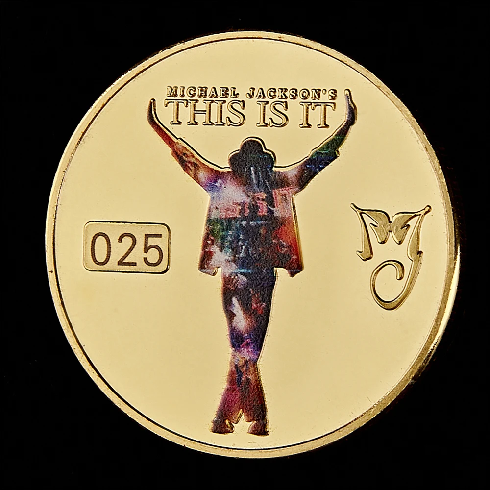 Michael Jackson The King of Pop Gold-plated Commemorative Coin Anniversary Gift Pop Collectible Coins
