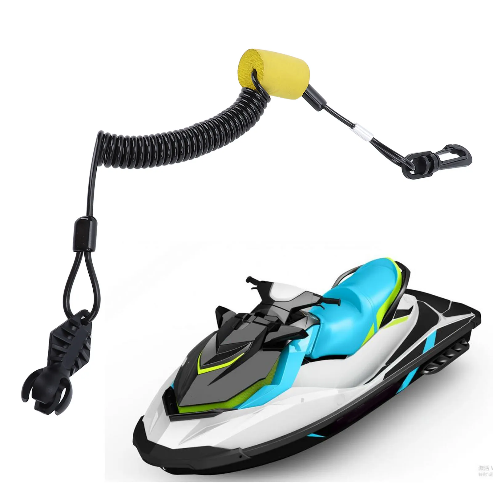 Jet Ski Tether Key Lanyard Elastic Rope 278003092 Anti Theft Learning Key Cord and Clip for Sea-Doo GTI GTR GTX SPARK Wake PRO