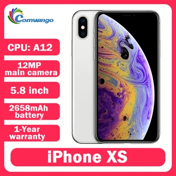 Unlocked Apple Used iPhone XS 5.8inch Retina OLED Display Face ID 4GB RAM 64GB/256GB/512GB ROM 4G LTE NFC Original xs Cellphone