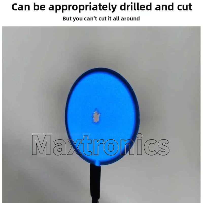 D5cm 초박형 EL 원형 냉광 패널 칩 노란색/흰색/빨간색/분홍색/녹색 3V/5V/12V LED 마스크 백라이트 파티 장