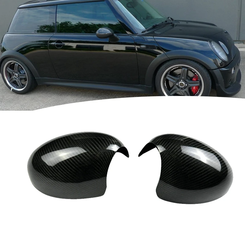 

Real Carbon Fiber Car Rear View Mirror Cover For BMW Mini Cooper R50 R52 R53 2003-2006 Side Mirror Cap Car Accessories