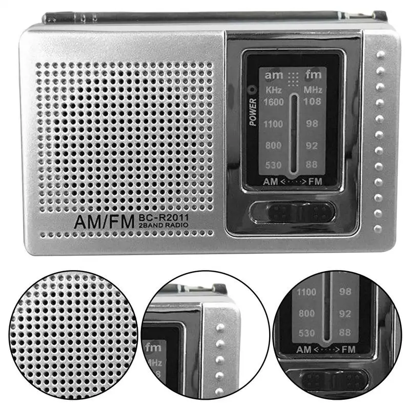 HOT Mini Radio AM FM Battery Operated Portable Radio Best Reception Longest Lasting For Running Walking Home Soundbox R2048