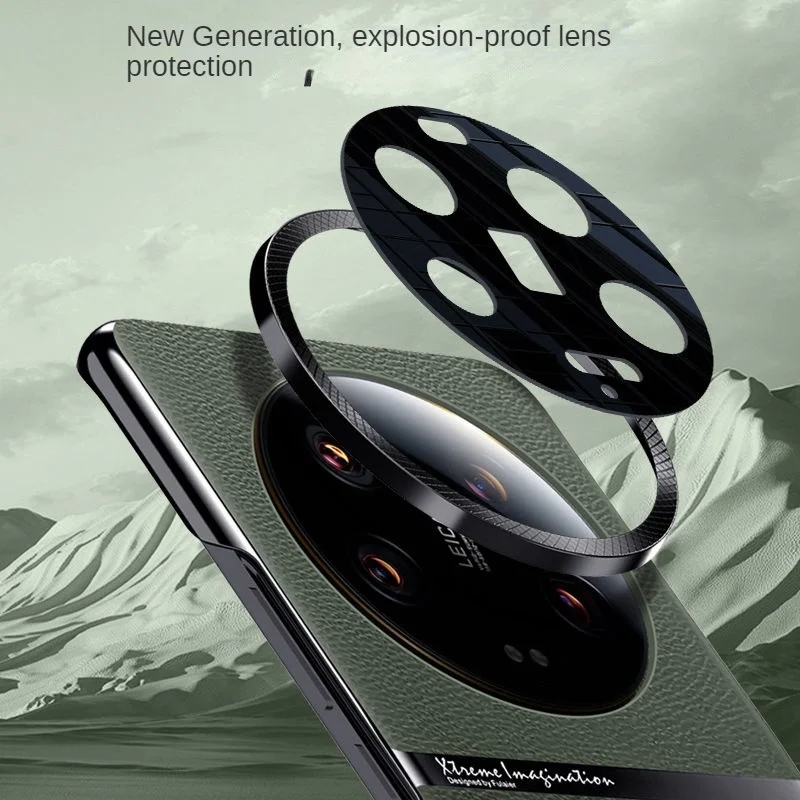 Luxury For Magsafe Magnetic Wireless Charging Original Case For Xiaomi 13 14 Ultra  MI 14 Pro Leather Cover