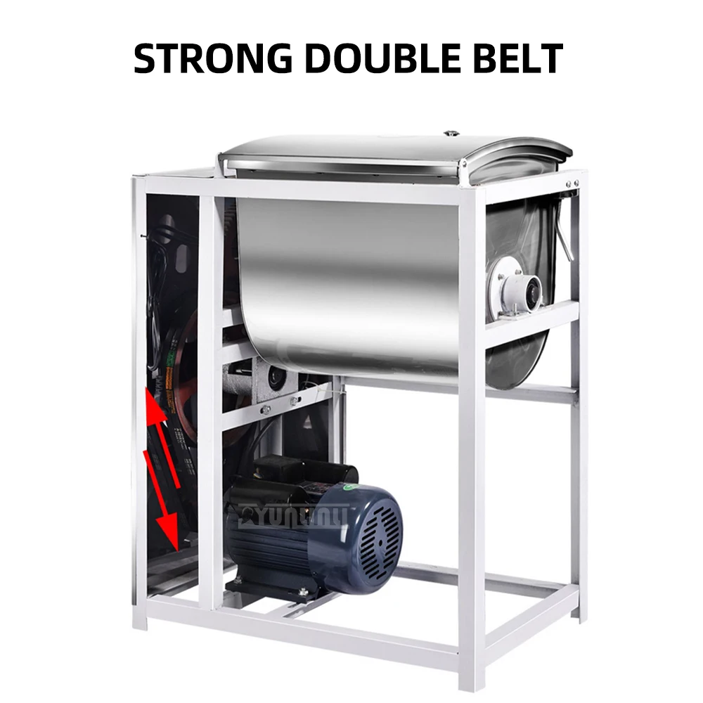 25kg Commercial Automatic Dough Mixer Large Capacity Flour Mixing Blenders Kneading Machine 6