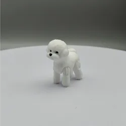 Elegant 3D Printed Poodle Statue - Versatile Dog Decoration (WHITE)