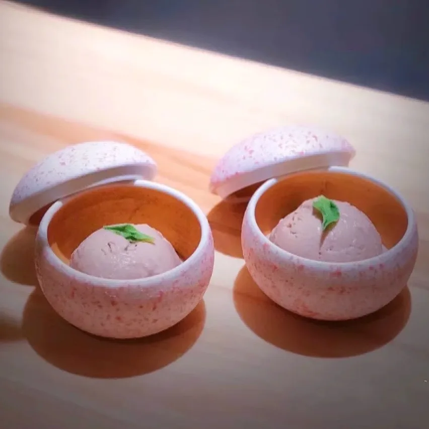 Creative Mini Ice Cream Cup with Lid High Beauty Caviar Bowl Snack Dish Japanese Style Ceramic Home Dessert Shop Tableware