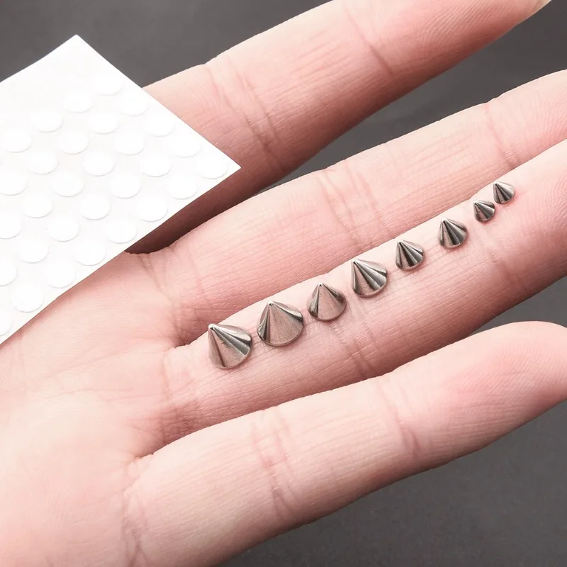 Stainless Steel Fake Nose Ring Sticker Non Piercied Lip Nails Ear Stud for Women Men Pack Fake Eyebrow Lip Piercing Body Jewelry 5