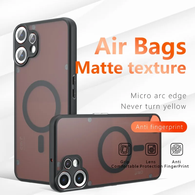 MagSafe Matte Magnetic Shockproof Hard Bumper Case with Wireless Charging Compatibility