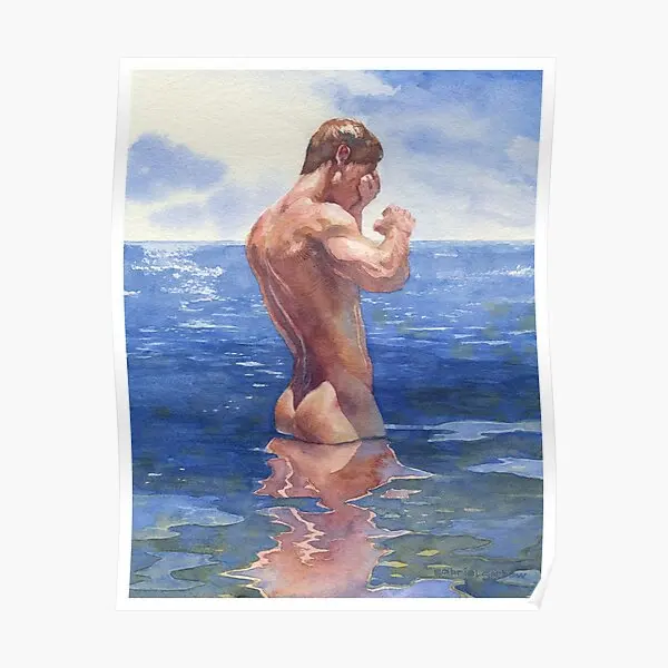 Rolling Muscles Lapping Waves Poster Vintage Home Decoration Decor Funny Picture Painting Art Print Modern Mural Room No Frame