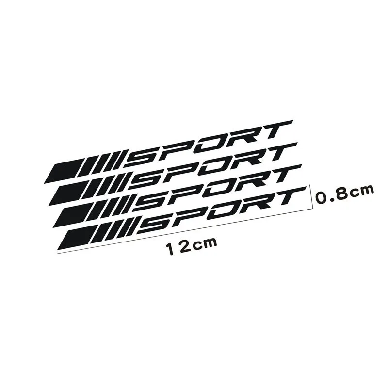 Set di 4 Adesivi per Auto, Strisce Decorative Sportive per Cerchioni, Emblemi DIY per Styling Auto, SUV e Camion - Image 4
